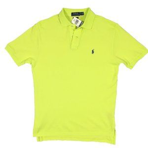 NEW Polo Ralph Lauren Short Sleeve Polo Shirt! Bright Greenish Yellow Custom Fit